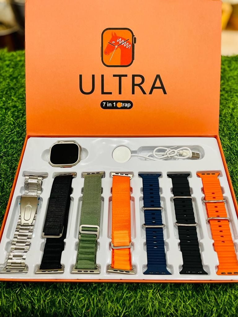 Ultra 7 in 1 Strap Smartwatch  | Series 8 Ultra Smart Watch 49mm with 7 pair Strap